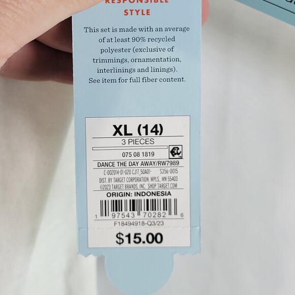 Cat & Jack Kids "Dance the Day Away" Print Pajama Set, Black/White, Sz XL, NWT - Picture 6 of 6